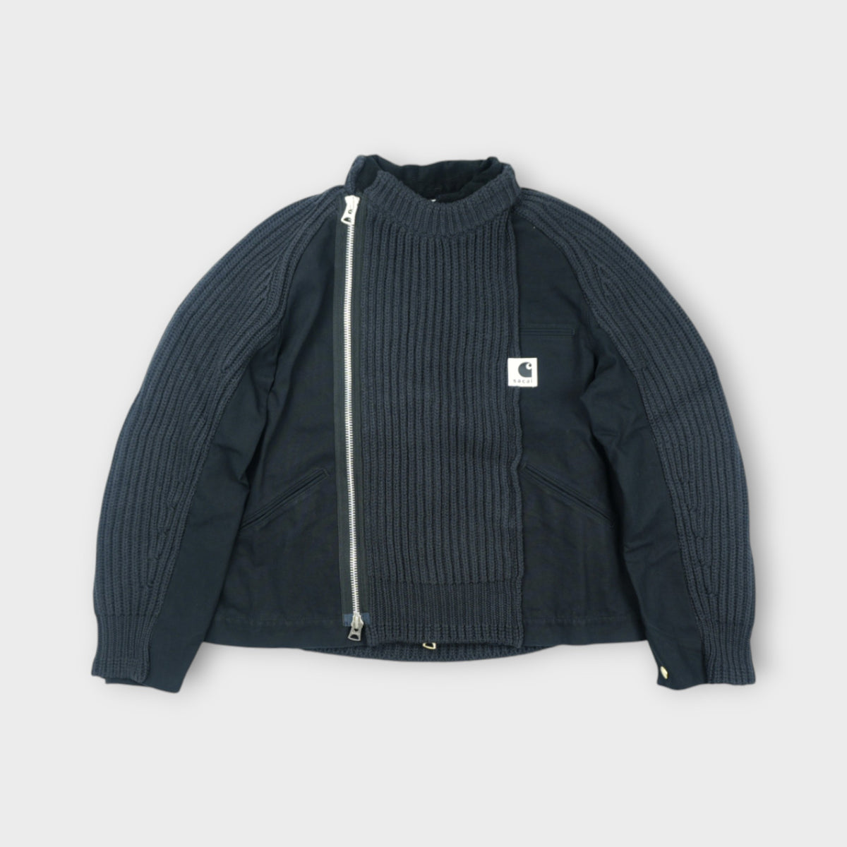 sacai Carhartt WIP Washed Duck x Wool Knit Blouson – mou by ACROPOLIS
