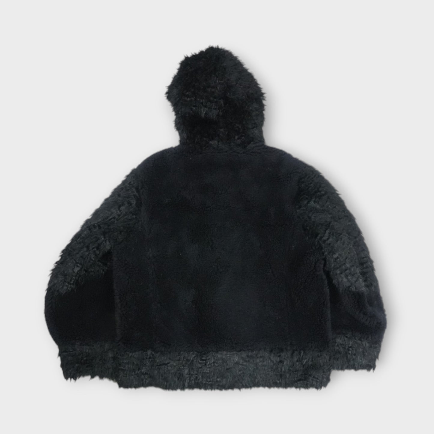 sacai Faux Shearling x Faux Fur Hoodie