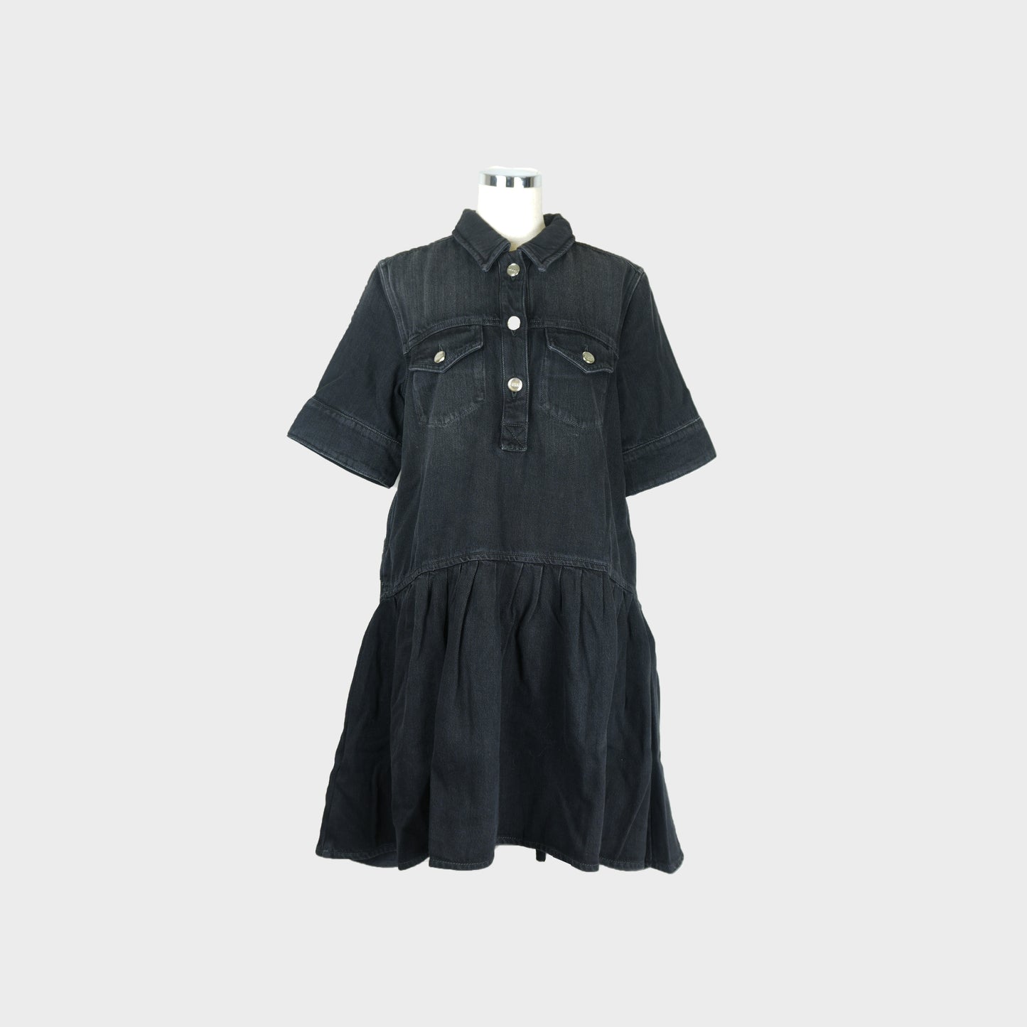 GANNI Soft Rigid Denim Mini Dress