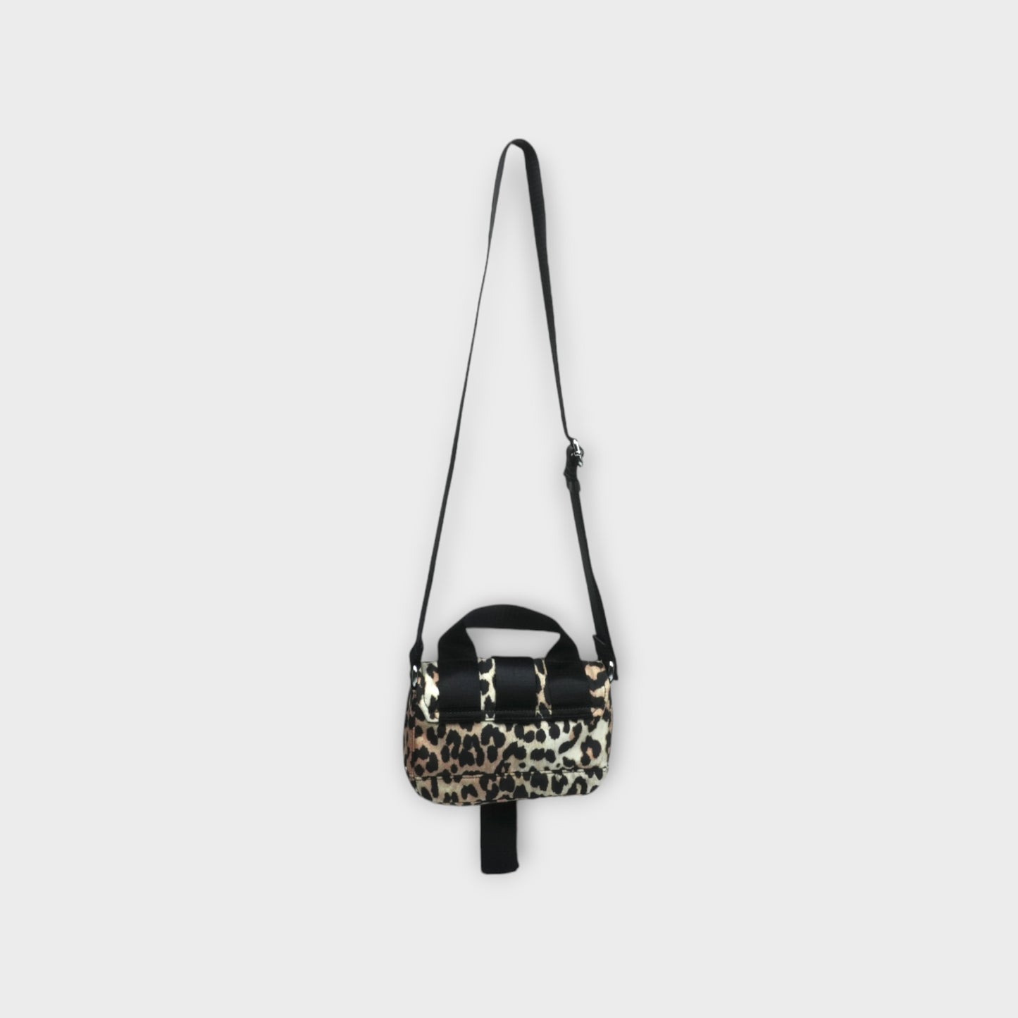 GANNI Recycled Tech Mini Satchel Leopard