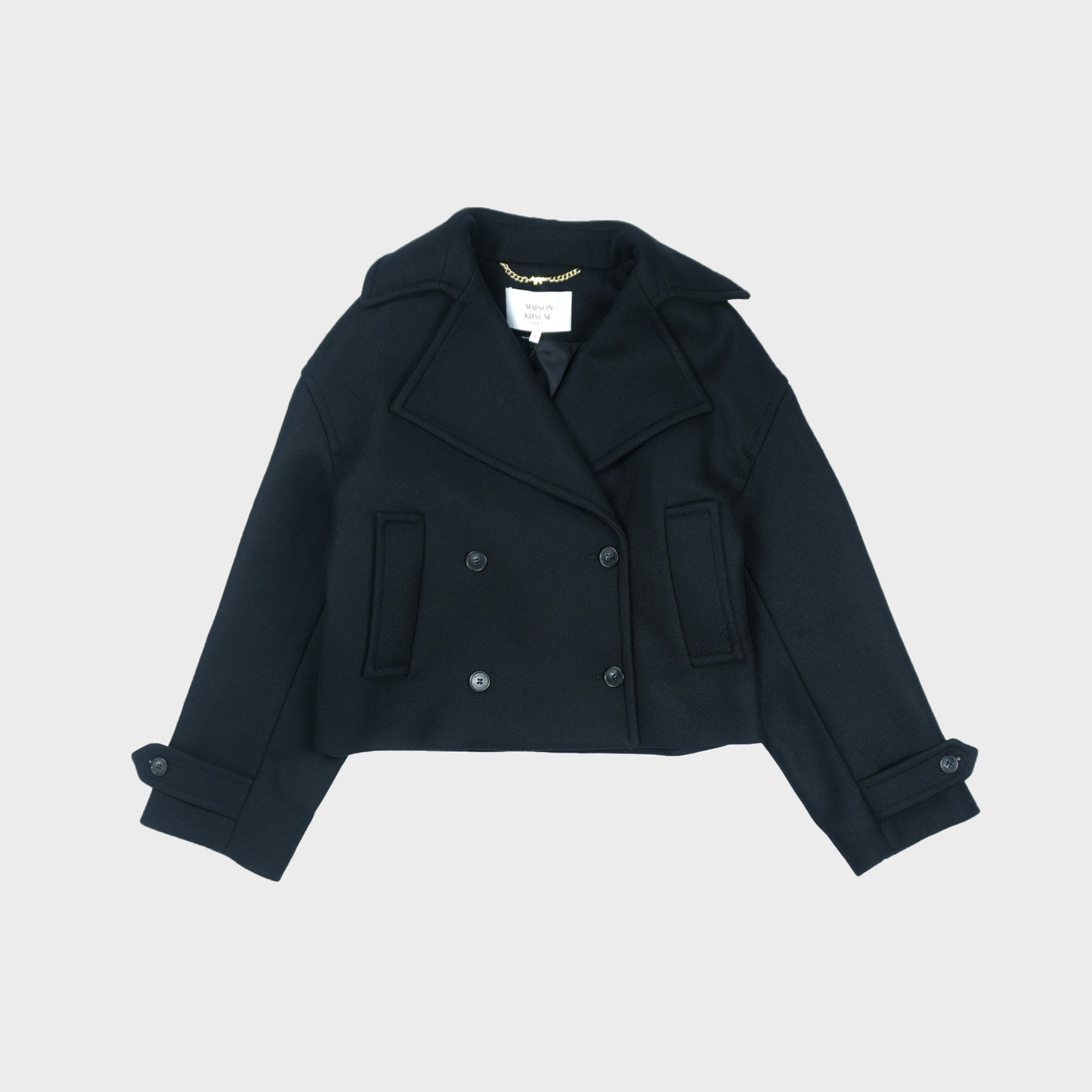 MAISON KITSUNÉ CROPPED PEACOAT