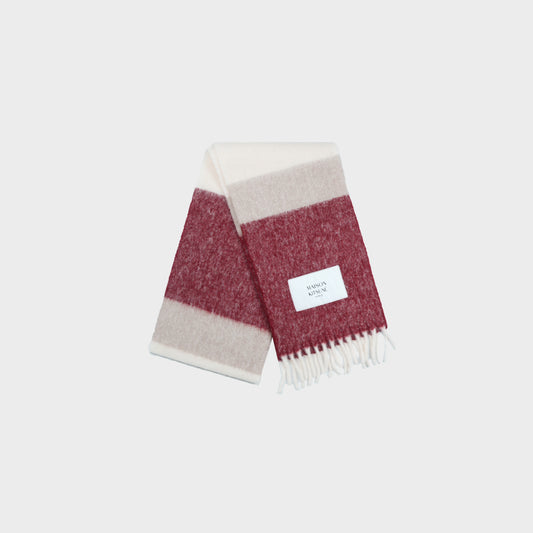 MAISON KITSUNÉ ALPACA STRIPED SCARF
