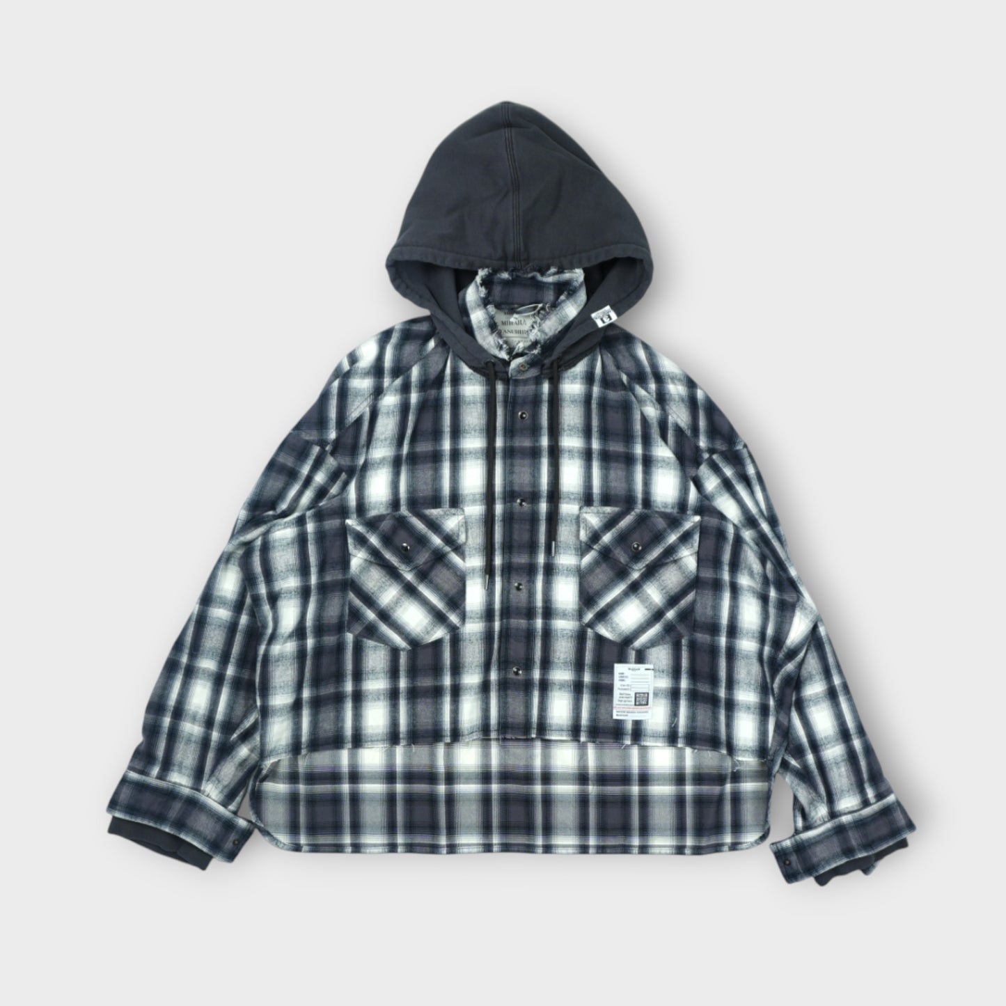 MIHARA YASUHIRO HOODIES CHECK SHIRTS