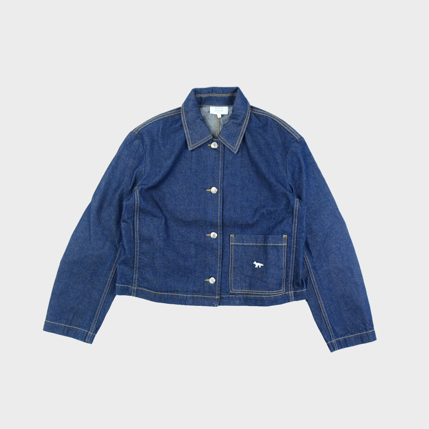 MAISON KITSUNÉ DENIM CROPPED JACKET