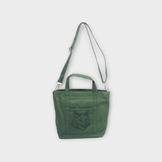 MAISON KITSUNÉ FOX HEAD SMALL TOTE