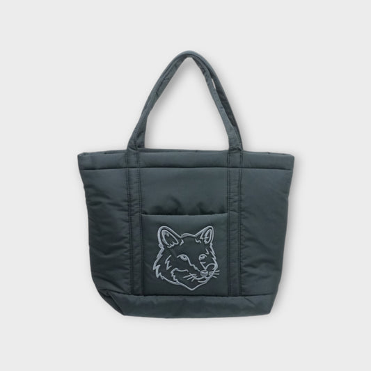 MAISON KITSUNÉ FOX HEAD PUFFER MEDIUM TOTE