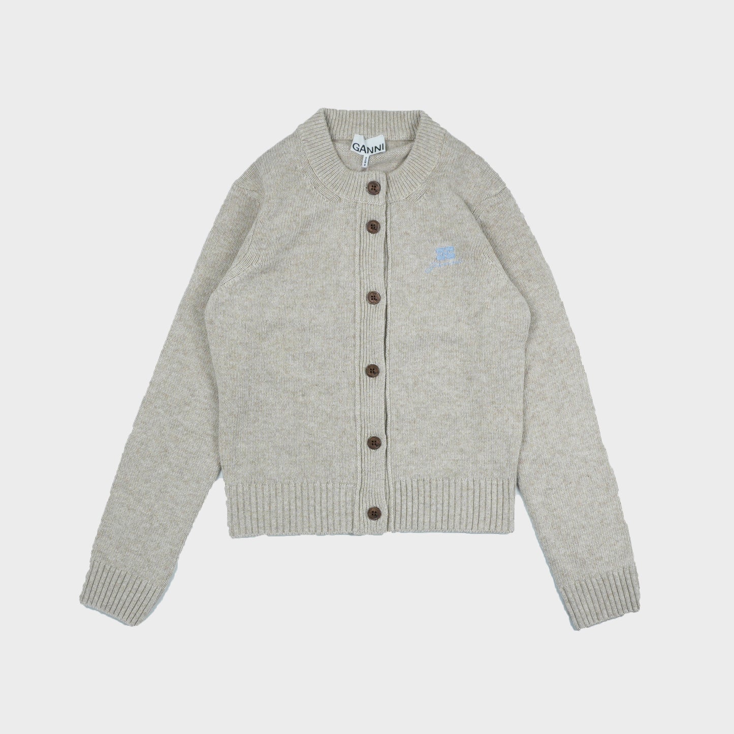GANNI Core Future Wool Mix Cardigan
