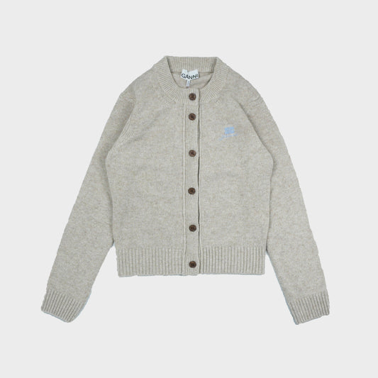 GANNI Core Future Wool Mix Cardigan