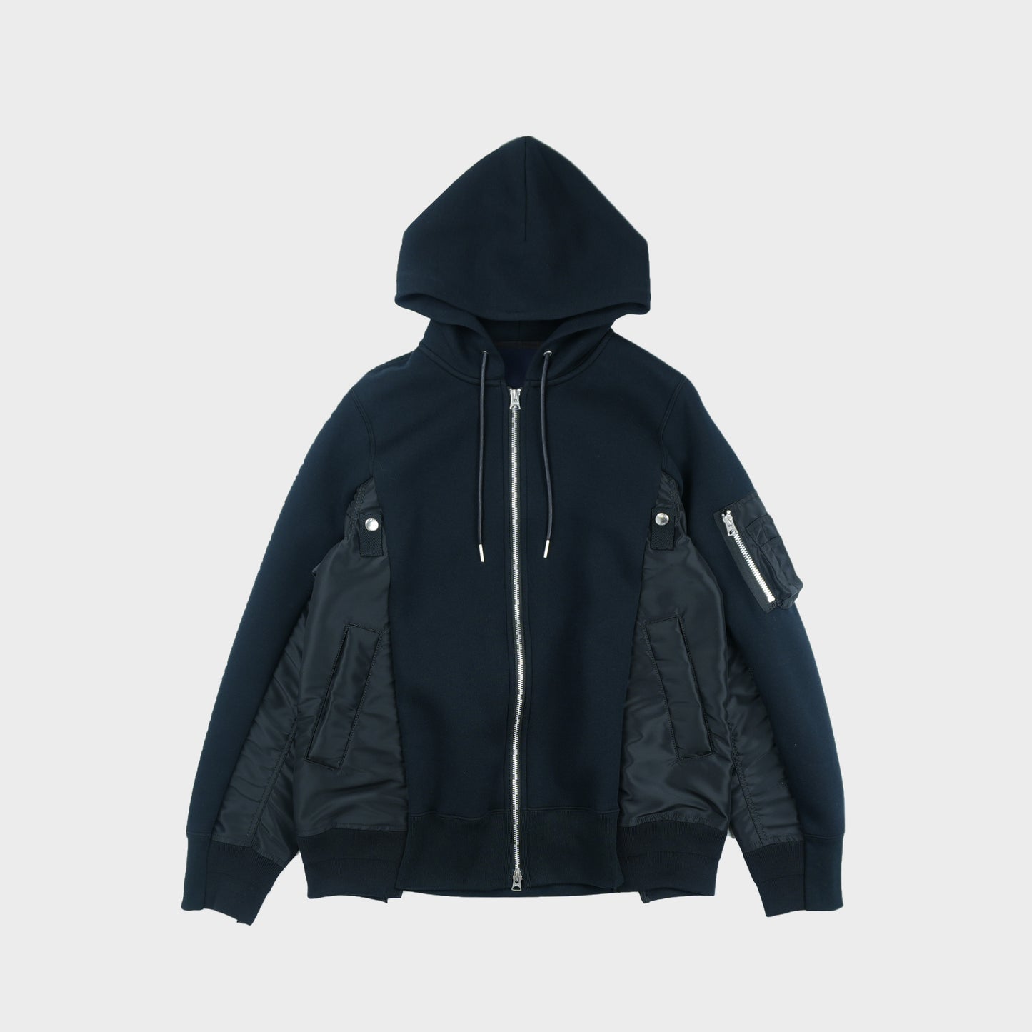 sacai MEN Sponge Sweat x Nylon Twill Hoodie