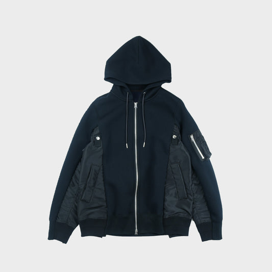 sacai MEN Sponge Sweat x Nylon Twill Hoodie