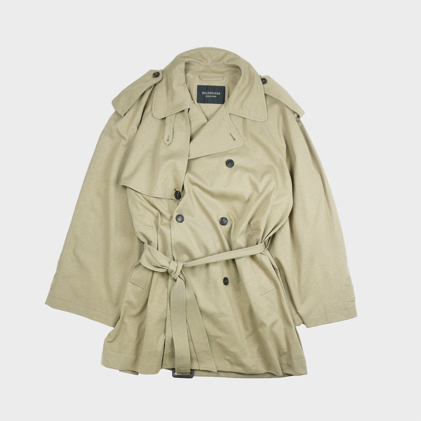 BALENCIAGA Cropped Light Trench