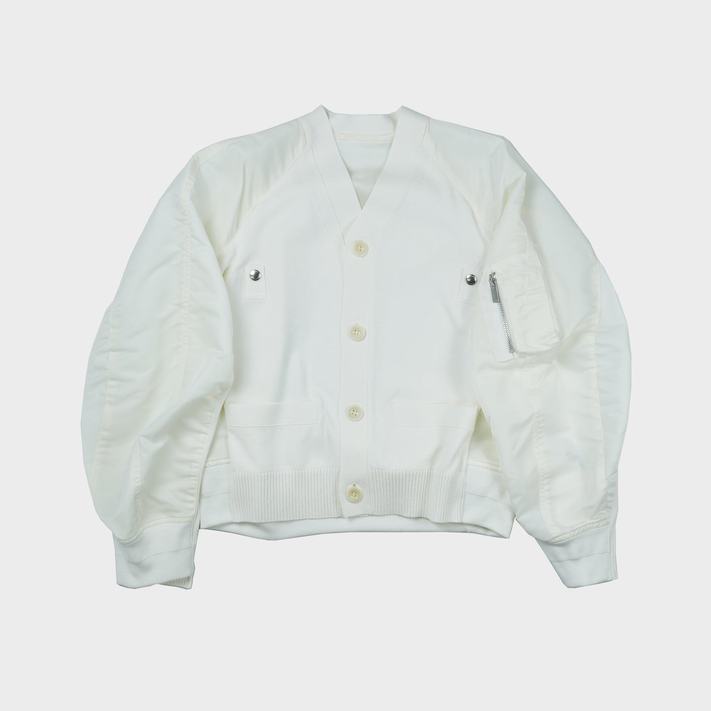 sacai Nylon Twill x Knit Cardigan