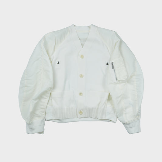 sacai Nylon Twill x Knit Cardigan