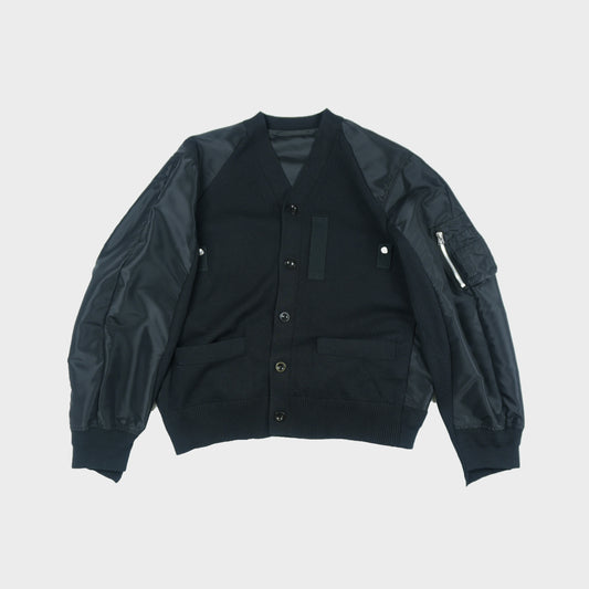 sacai MEN Nylon Twill x Knit Cardigan