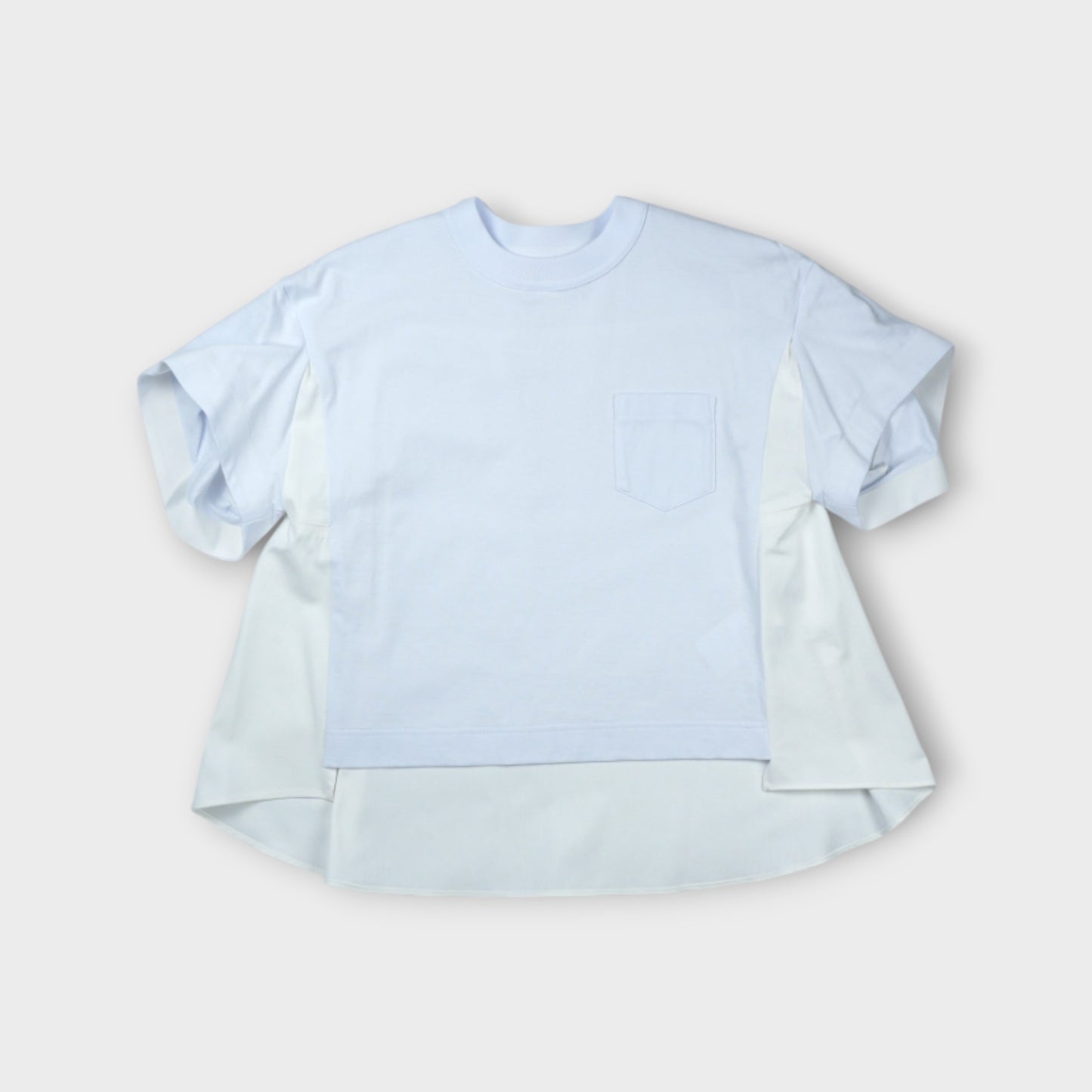 sacai WOMEN Light Weight Denim x Cotton Jersey T-Shirt