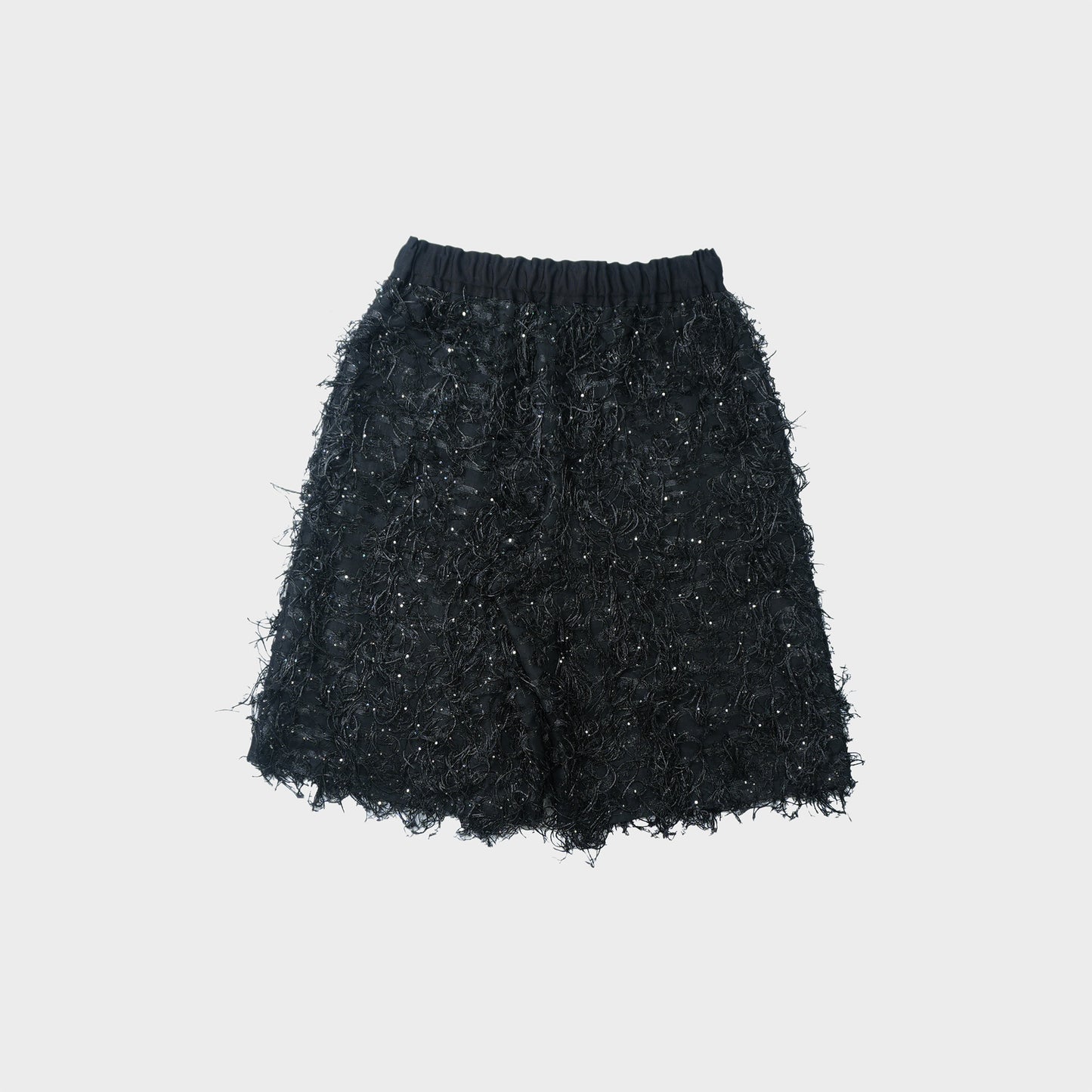leur logette Sheer fringe half pants