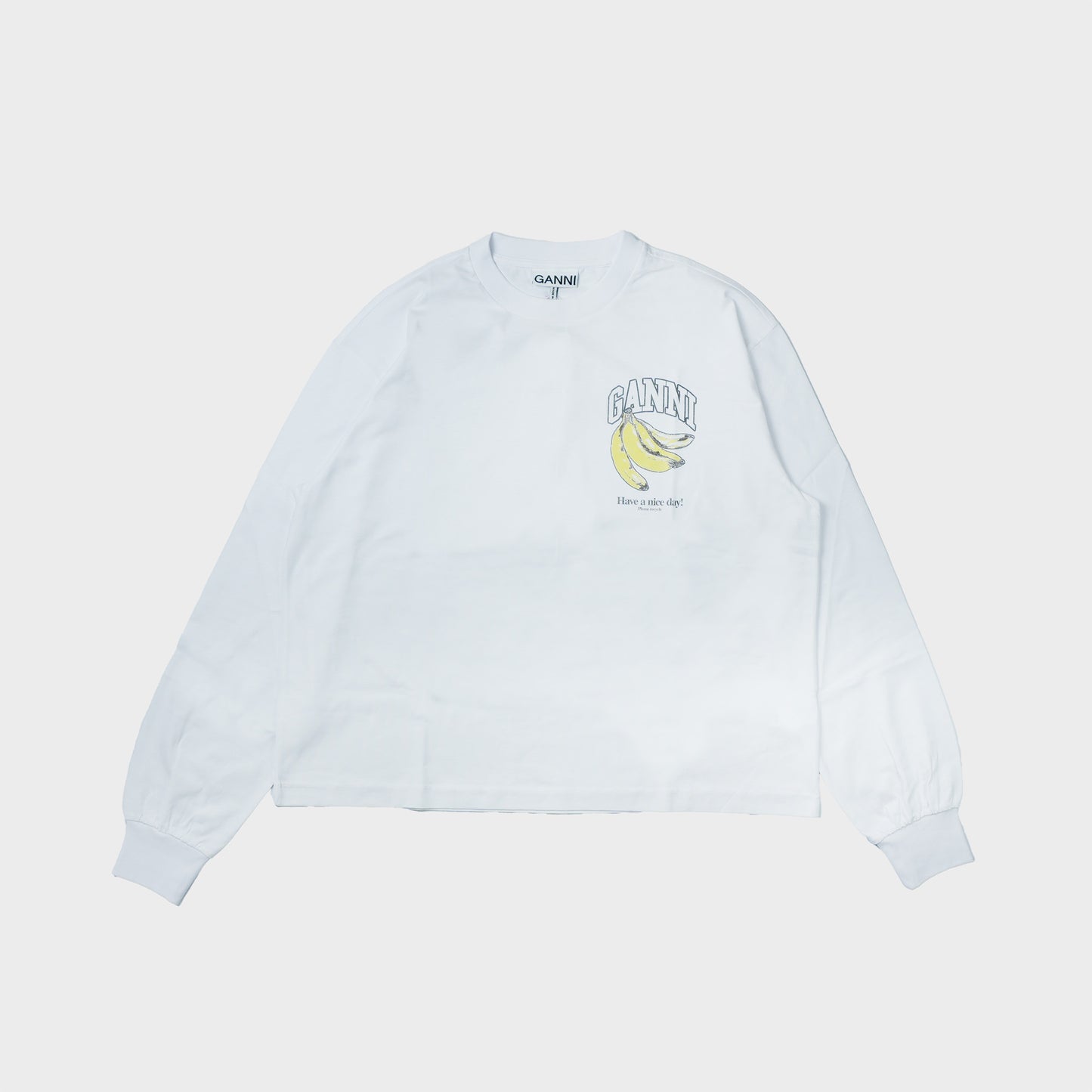 GANNI Basic cotton jersey Long sleeve