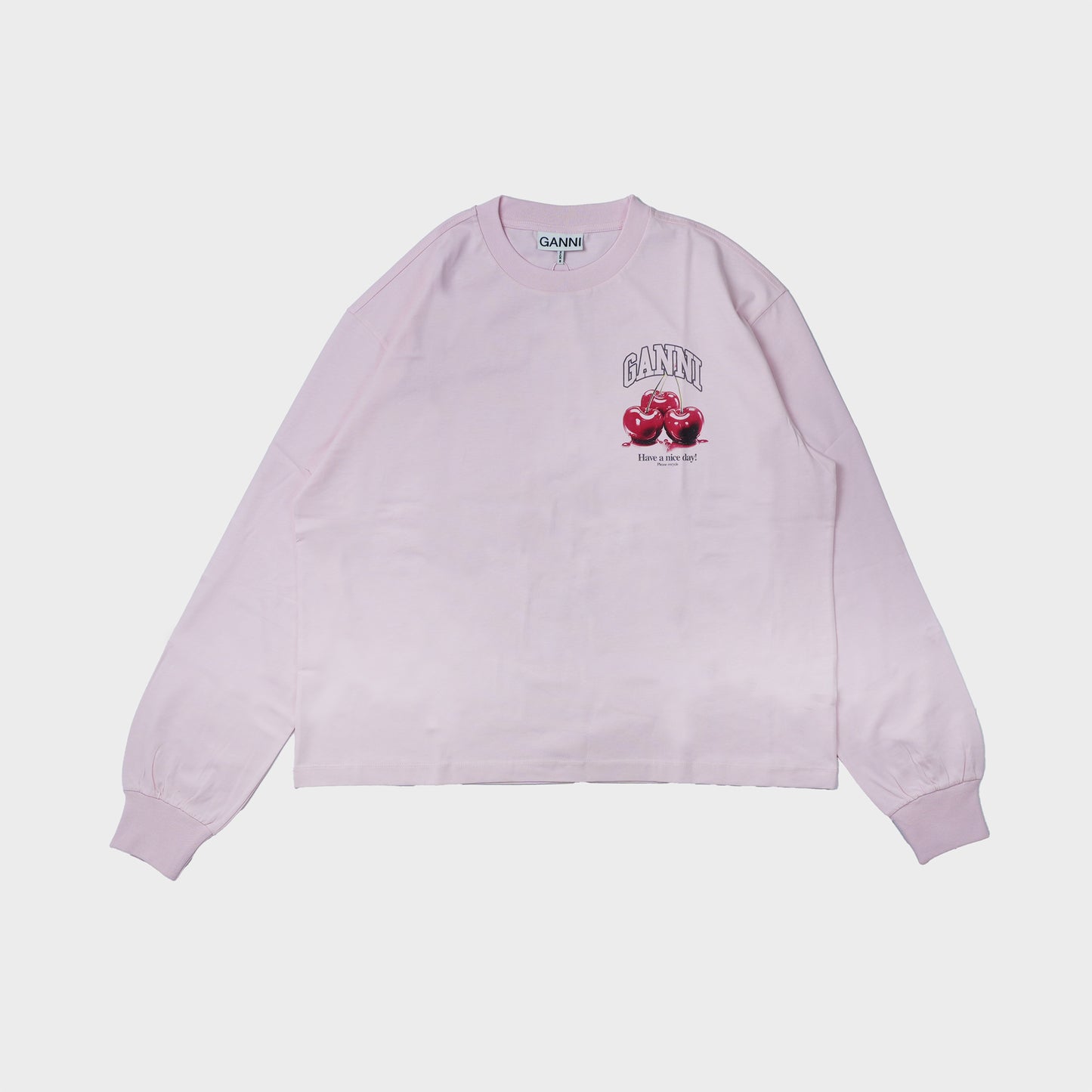 GANNI Basic cotton jersey Long sleeve