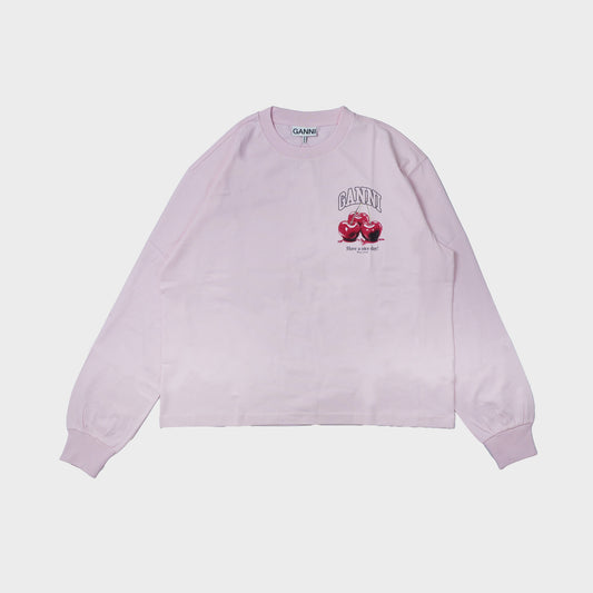 GANNI Basic cotton jersey Long sleeve