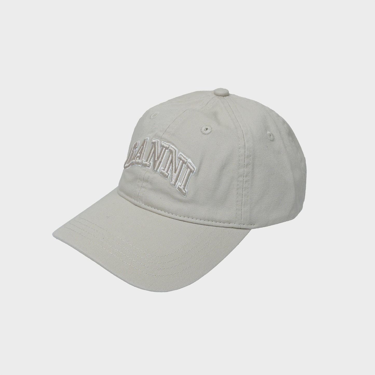 GANNI Washed Cotton Canvas Cap Emb