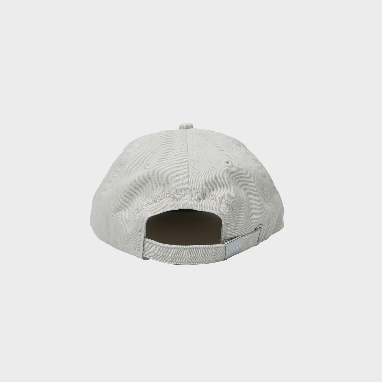 GANNI Washed Cotton Canvas Cap Emb
