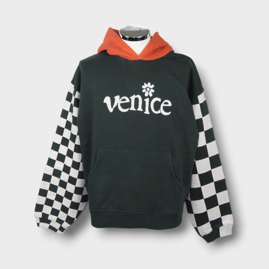 ERL VENICE CHECKER SLEEVE HOODIE KN