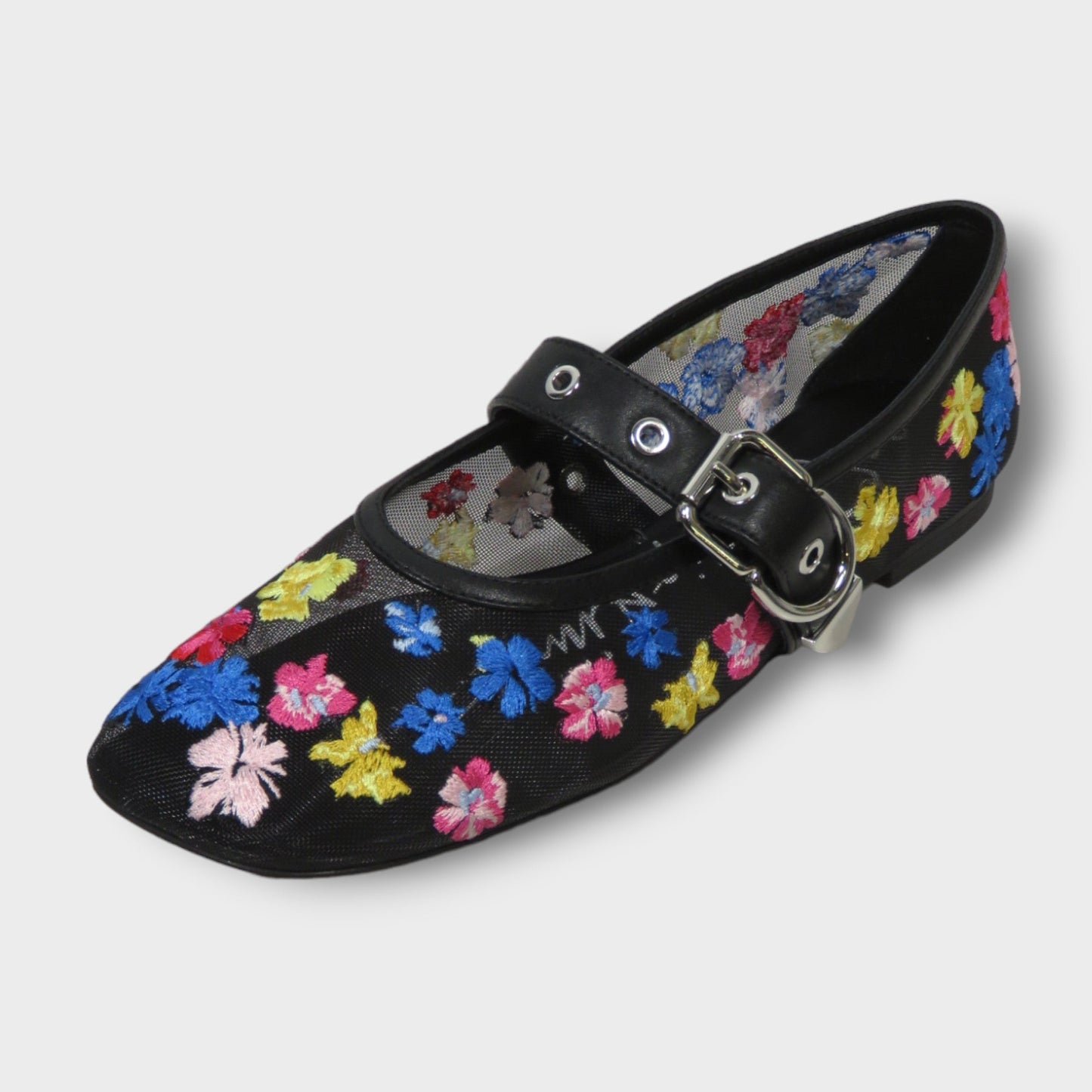 3.1 Phillip Lim ID FLOWERWORKS MESH MARY JANE FLAT