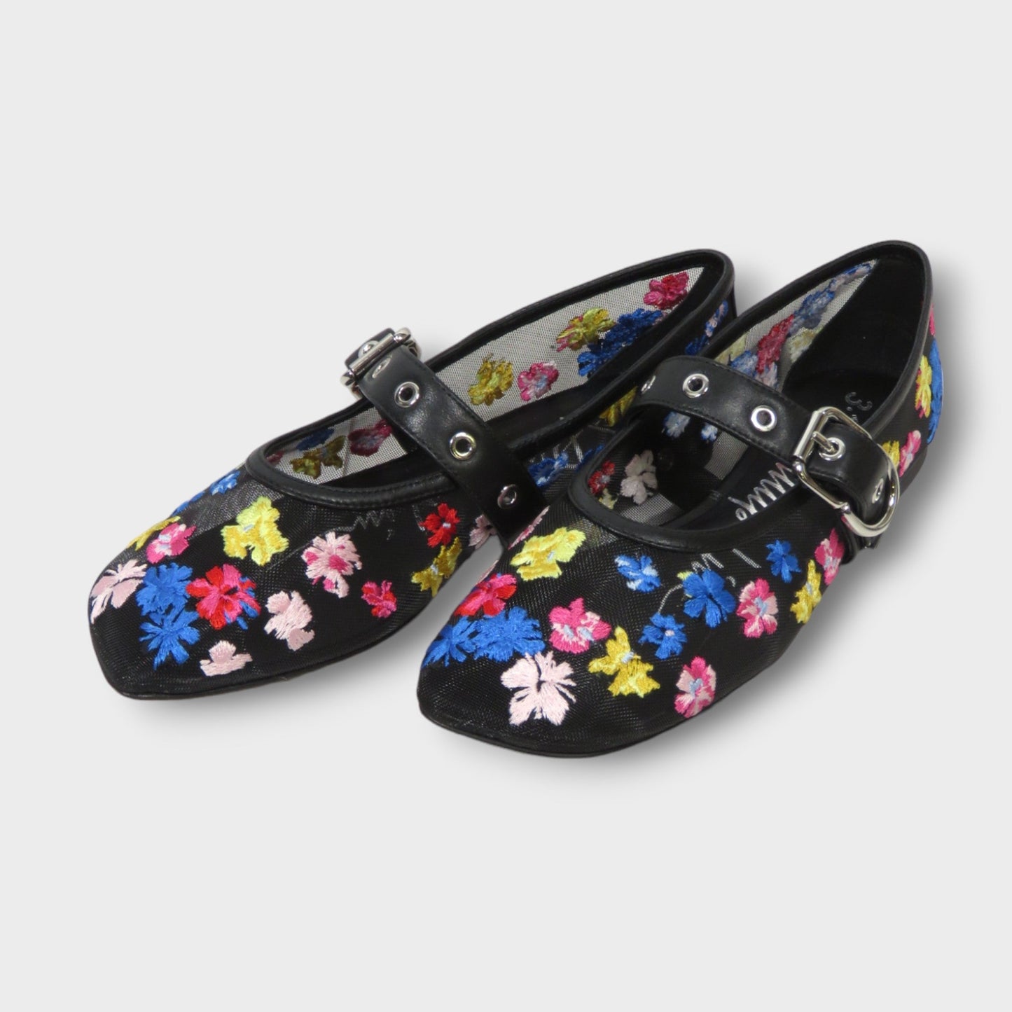 3.1 Phillip Lim ID FLOWERWORKS MESH MARY JANE FLAT