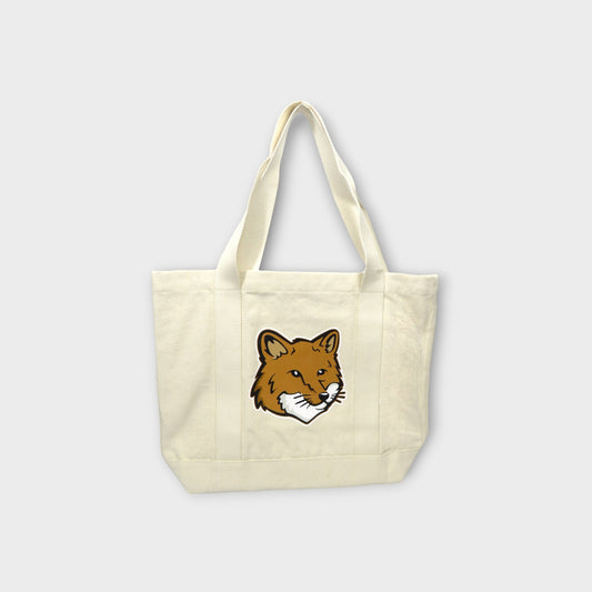 MAISON KITSUNÉ FOX HEAD TOTE BAG