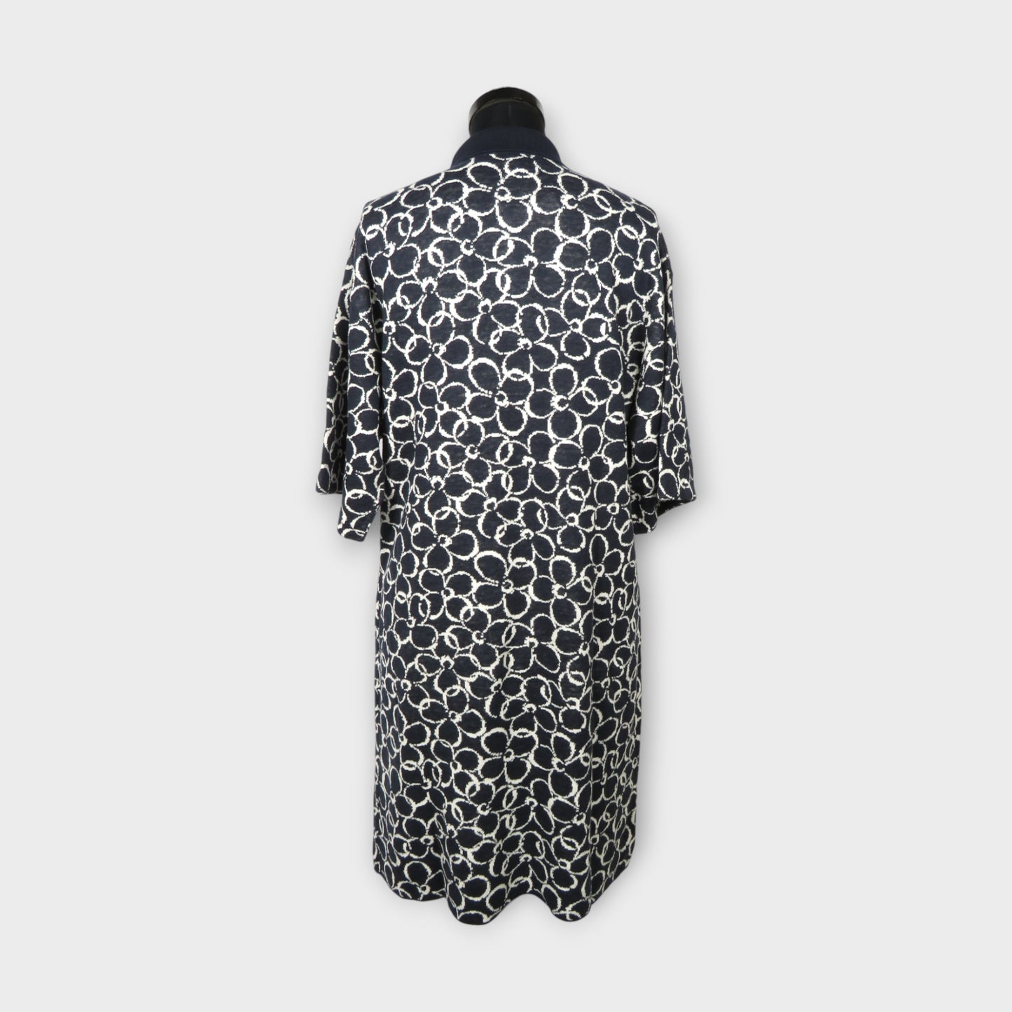 MAISON KITSUNÉ ABSTRACT DAISY JACQUARD POLO DRESS