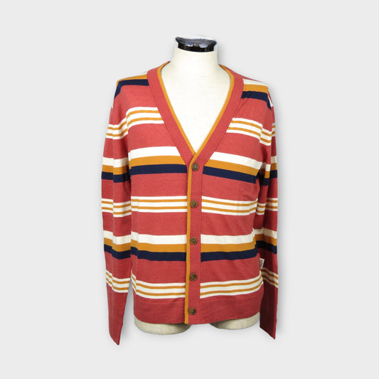 MAISON KITSUNÉ COMFORT STRIPED CARDIGAN