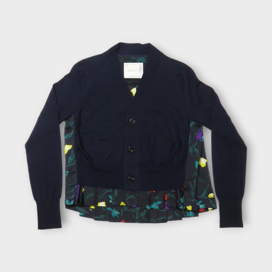 sacai Floral Print Knit Cardigan