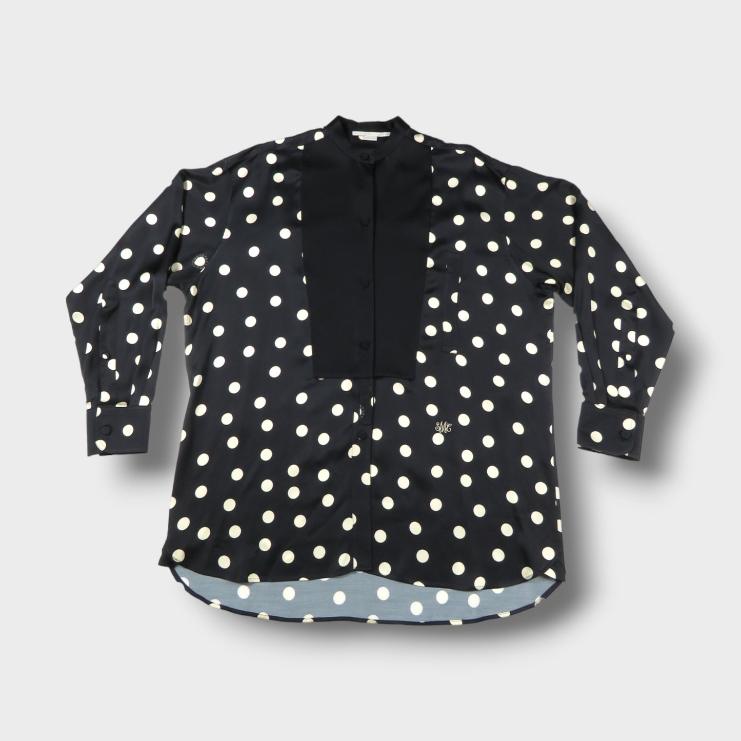 STELLA McCARTNEY Polka Dots-Print Plastron Shirt