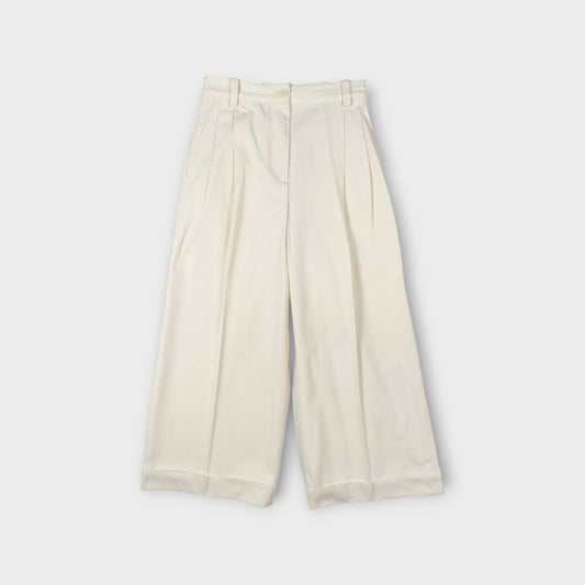 MAISON KITSUNÉ DOUBLE PLEATS CROPPED PANTS