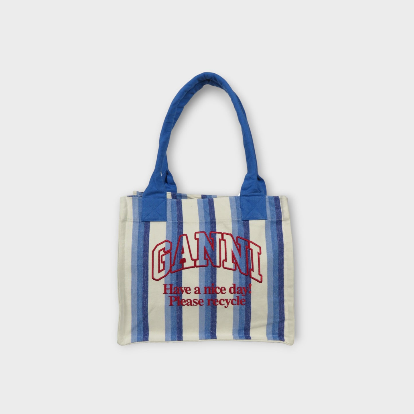 GANNI Large Easy Shopper Stripes