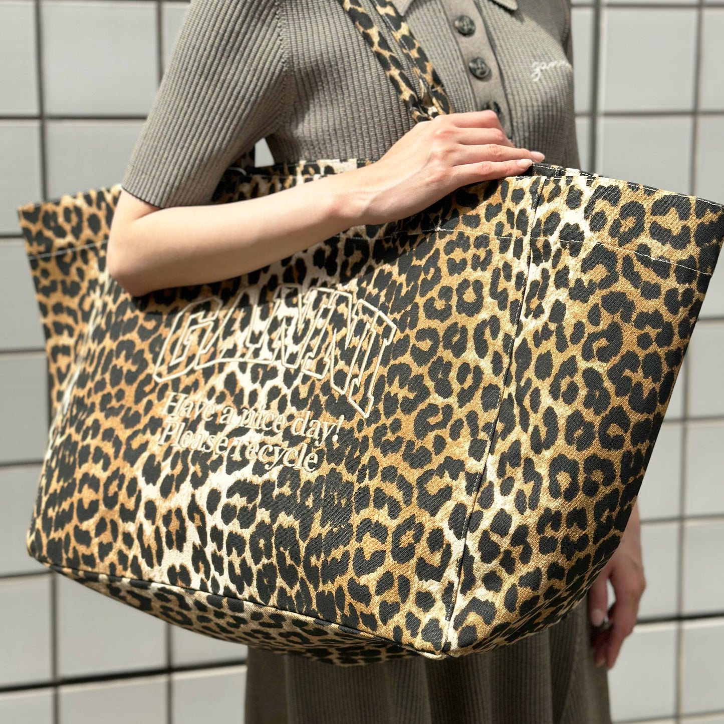 GANNI Shopper XXL Print