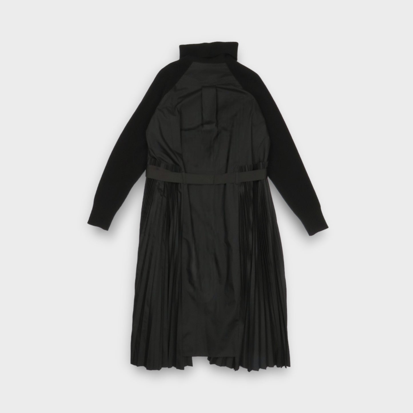 sacai Wool Knit x Cotton Poplin Dress