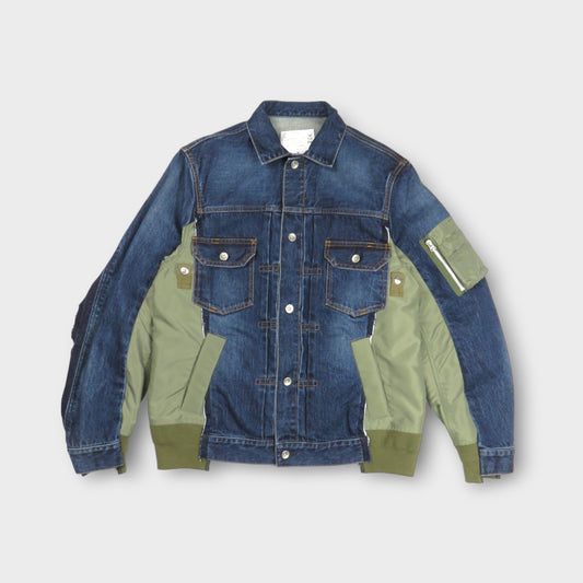 sacai Denim x Nylon Twill Jacket