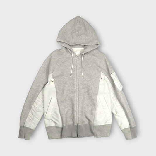 sacai Sponge Sweat x Nylon Twill Hoodie