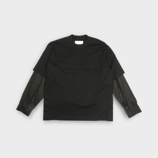 sacai Cotton Poplin x Cotton Jersey T-Shirt