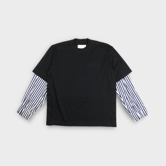 sacai Cotton Poplin x Cotton Jersey T-Shirt