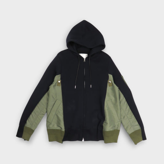 sacai Sponge Sweat x Nylon Twill Hoodie