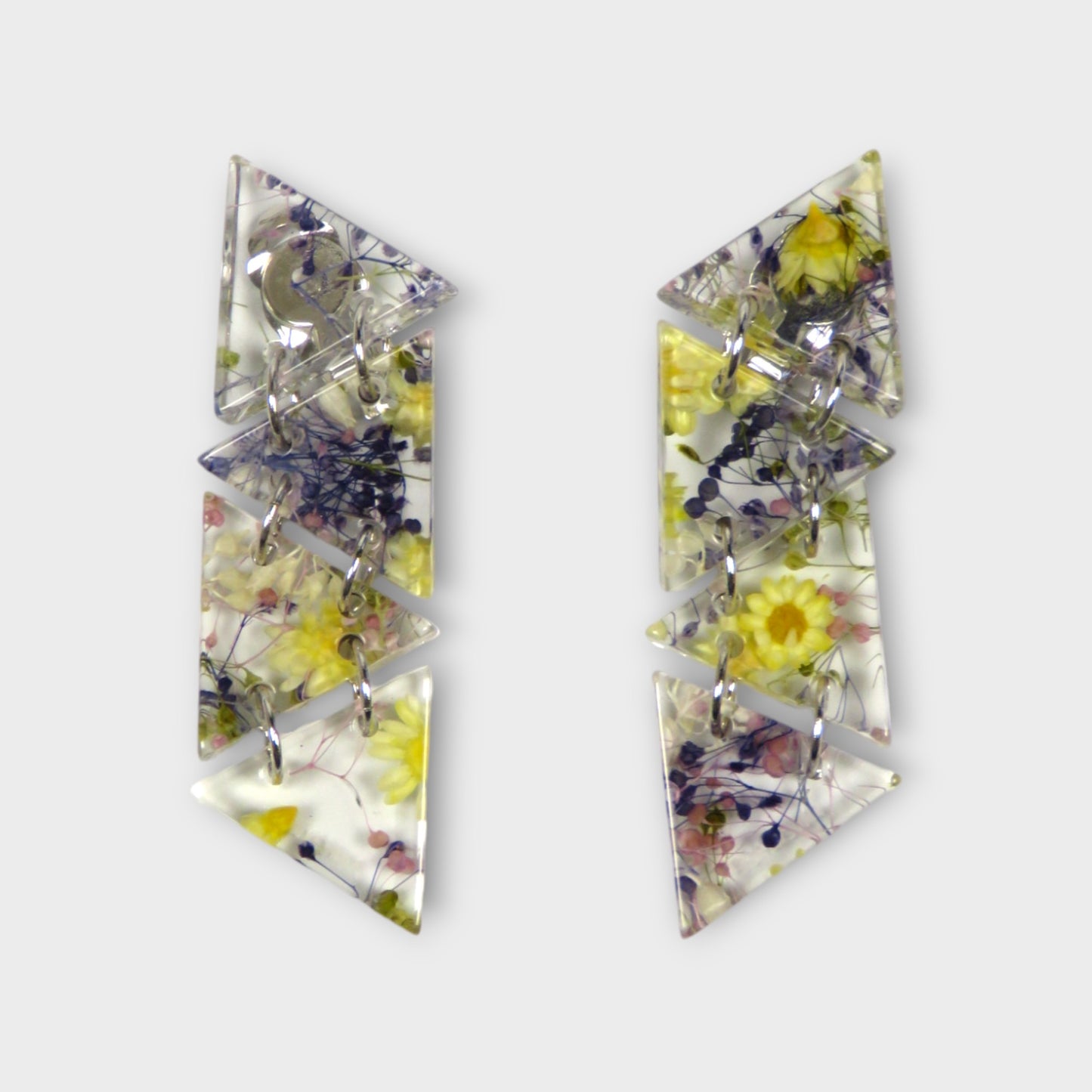 ANREALAGE FLOWER POLYGON EARRINGS