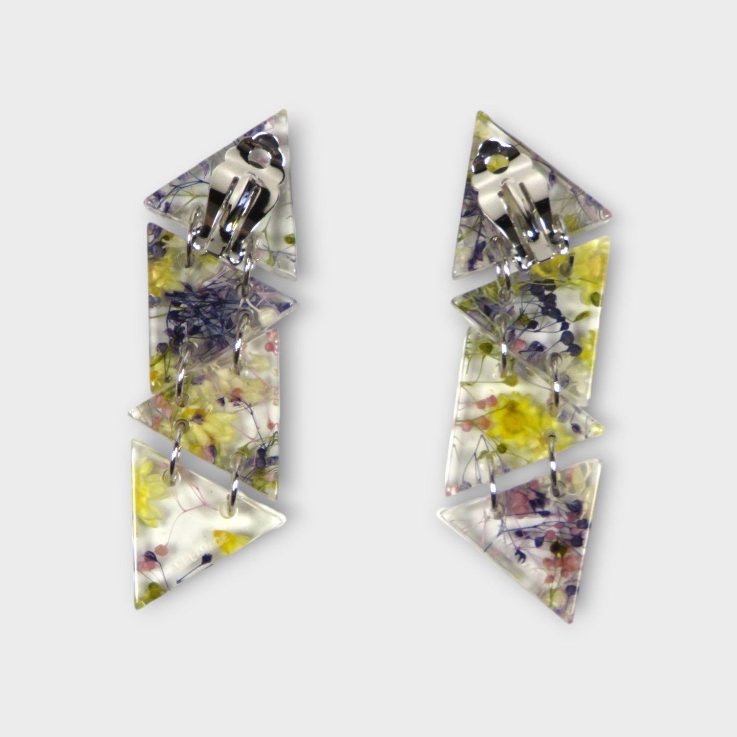 ANREALAGE FLOWER POLYGON EARRINGS