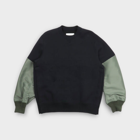 sacai Nylon Twill x Sponge Sweat Pullover