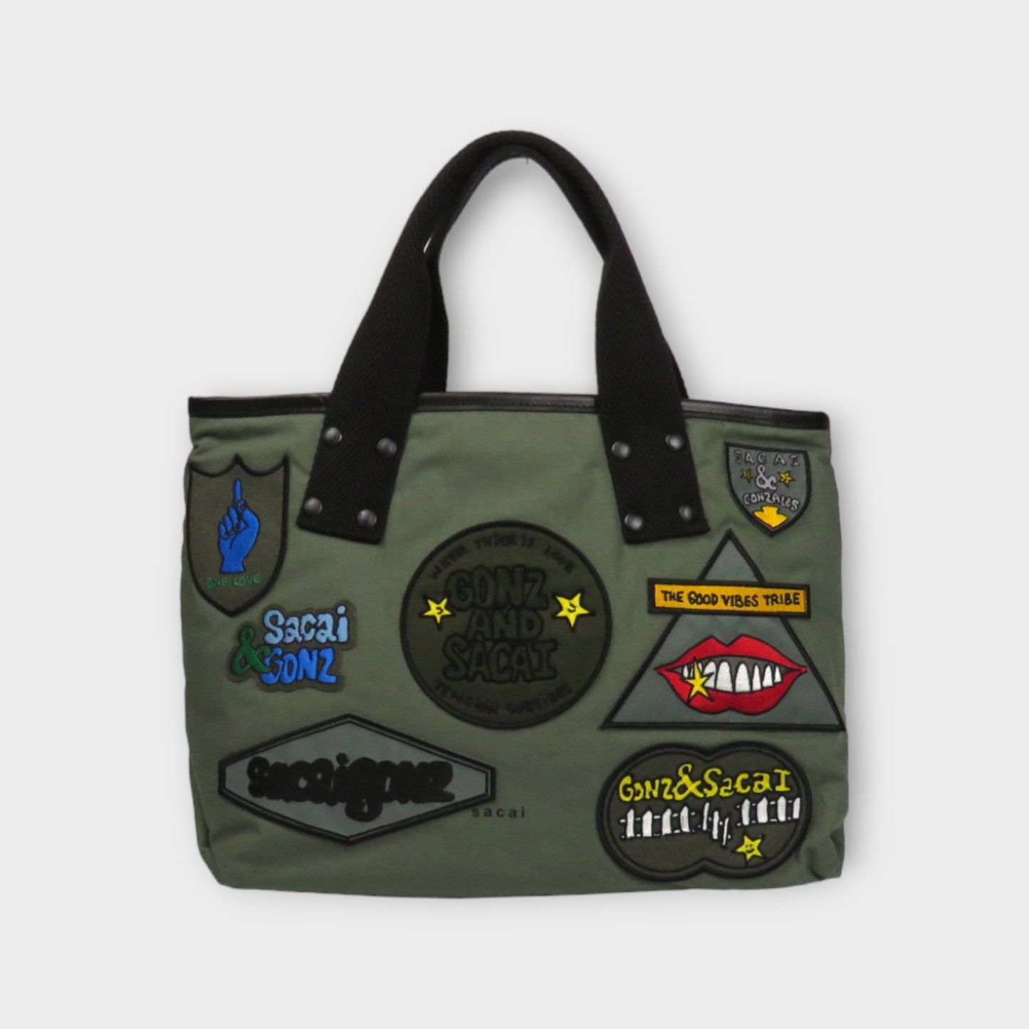 sacai sacai×Gonz Multi Patch Tote Medium