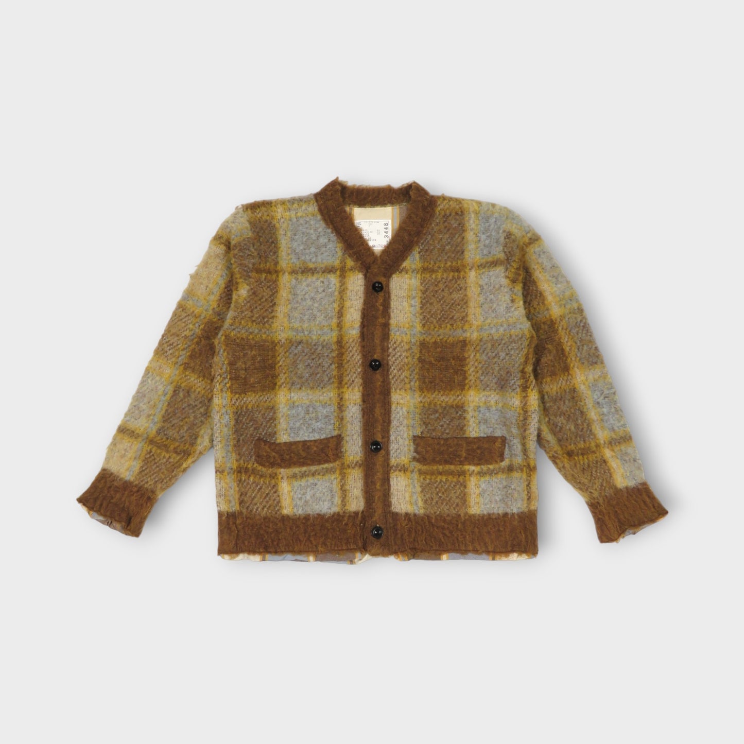 sacai Plaid Knit Cardigan