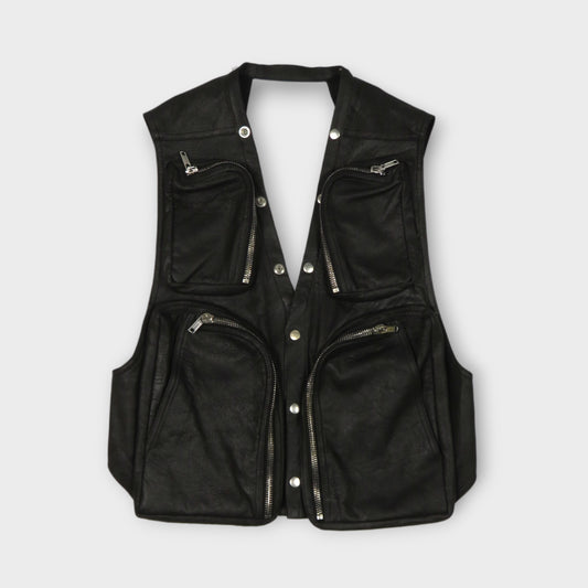 Rick Owens GILET IN PELLE - CARGO