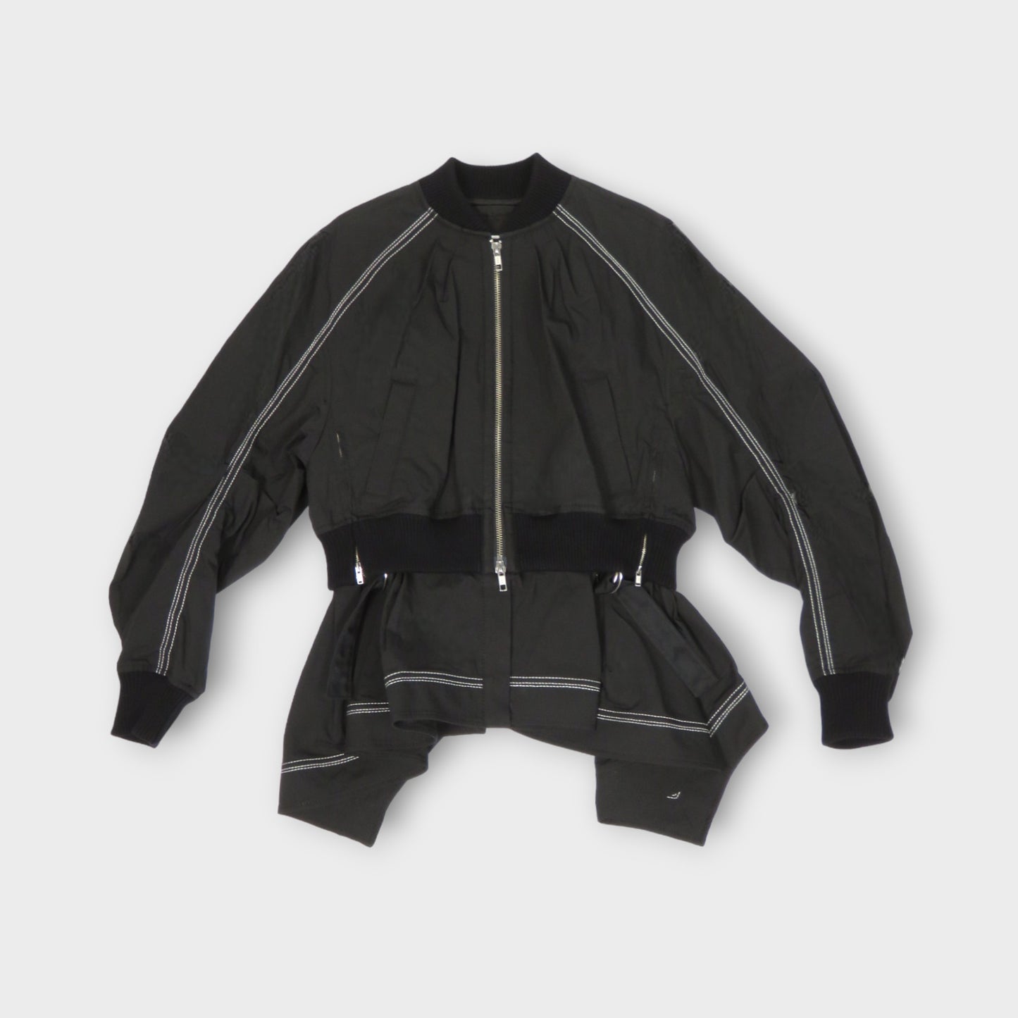 3.1 Phillip Lim DOUBLE LAYERED BOMBER JACKET W FLARE HEM