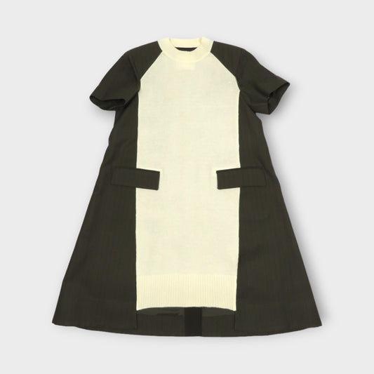 sacai Chalk Stripe x Knit Dress